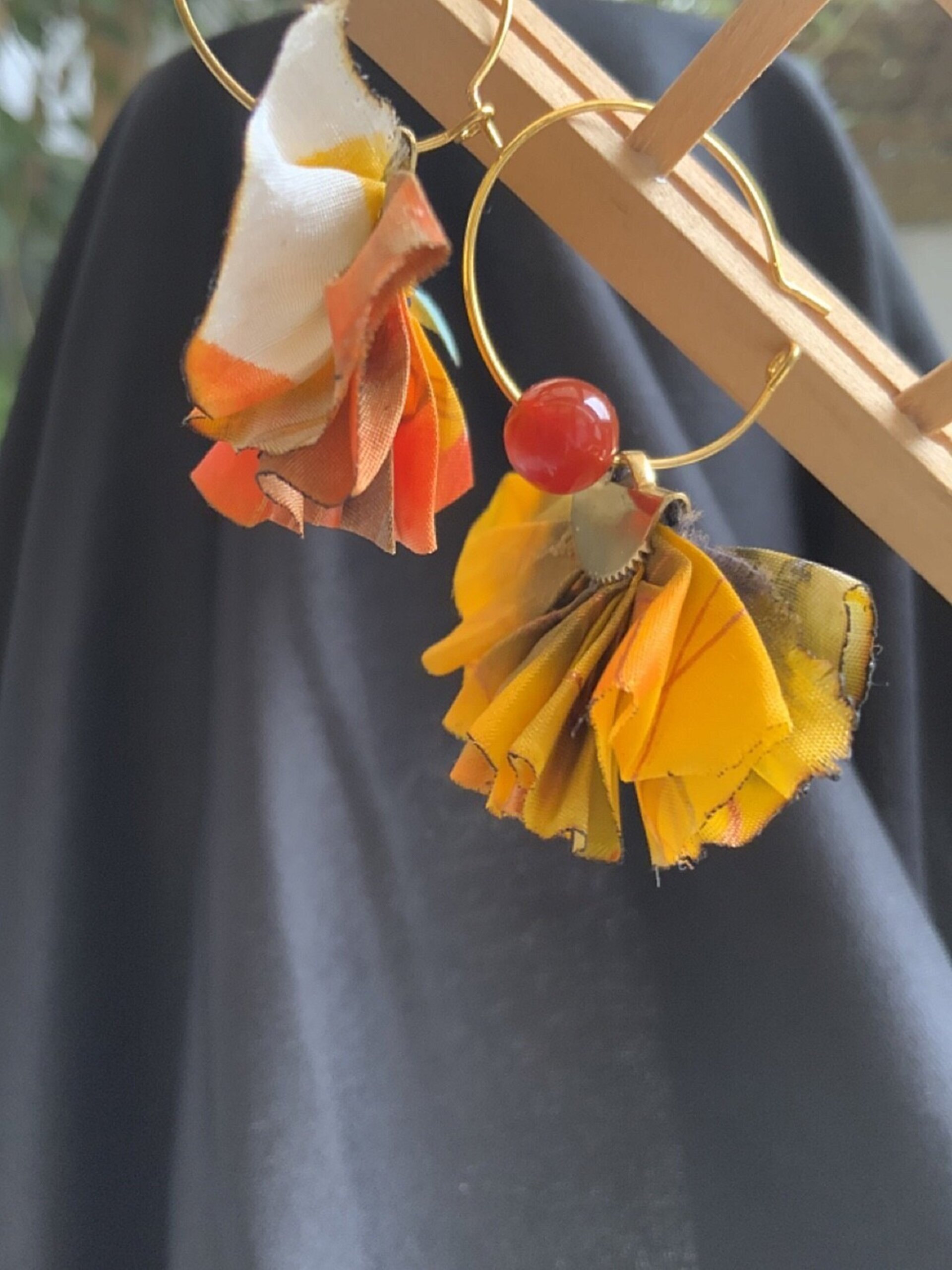 Pendientes flamenca seda - 3