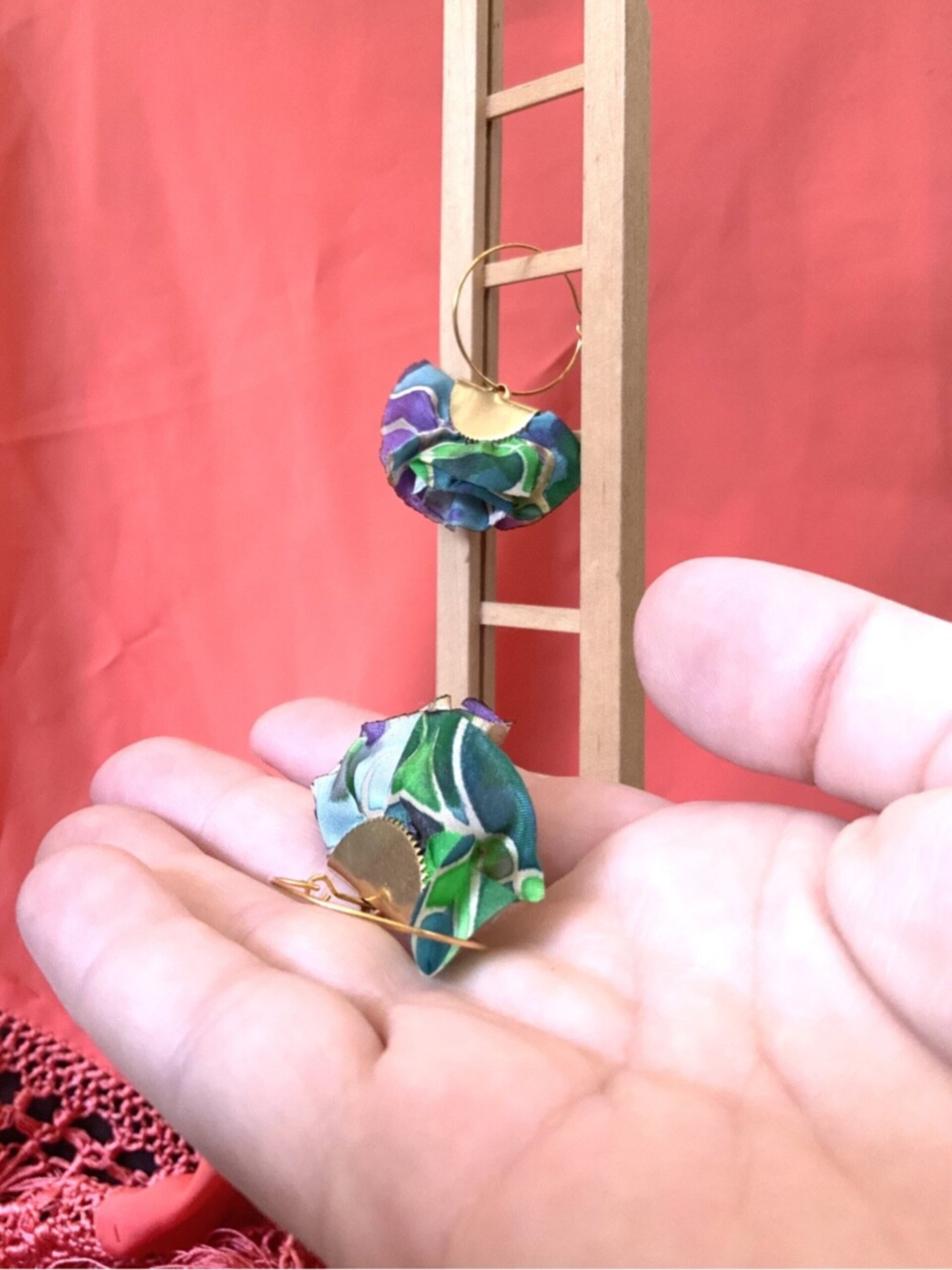 Pendientes de seda originales arrecife - 2